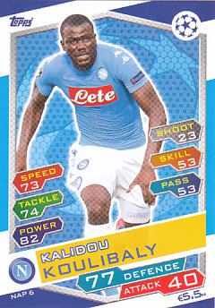 Kalidou Koulibaly SSC Napoli 2016/17 Topps Match Attax CL #NAP06